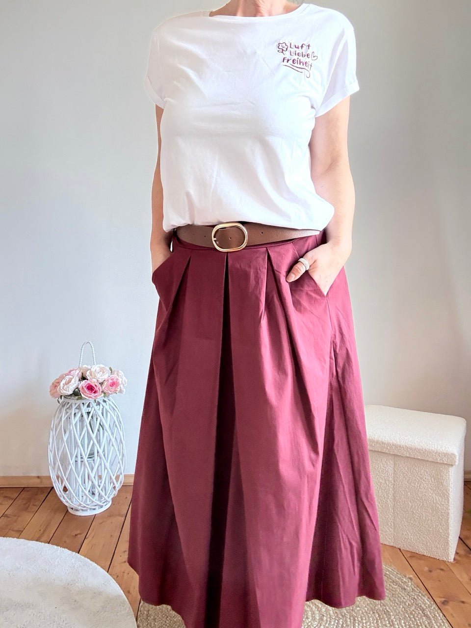 Shirt Luft Liebe Freiheit Bio Baumwolle Weiß - FROLLEIN KÄTHE Shop