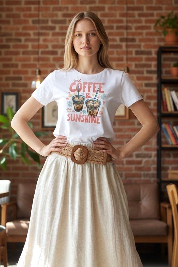 Shirt Premium Edelmädel Iced Coffee & Sunshine - FROLLEIN KÄTHE Shop