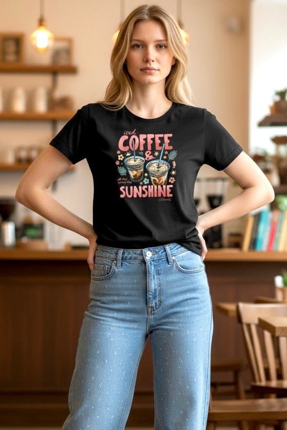 Shirt Premium Edelmädel Iced Coffee & Sunshine - FROLLEIN KÄTHE Shop
