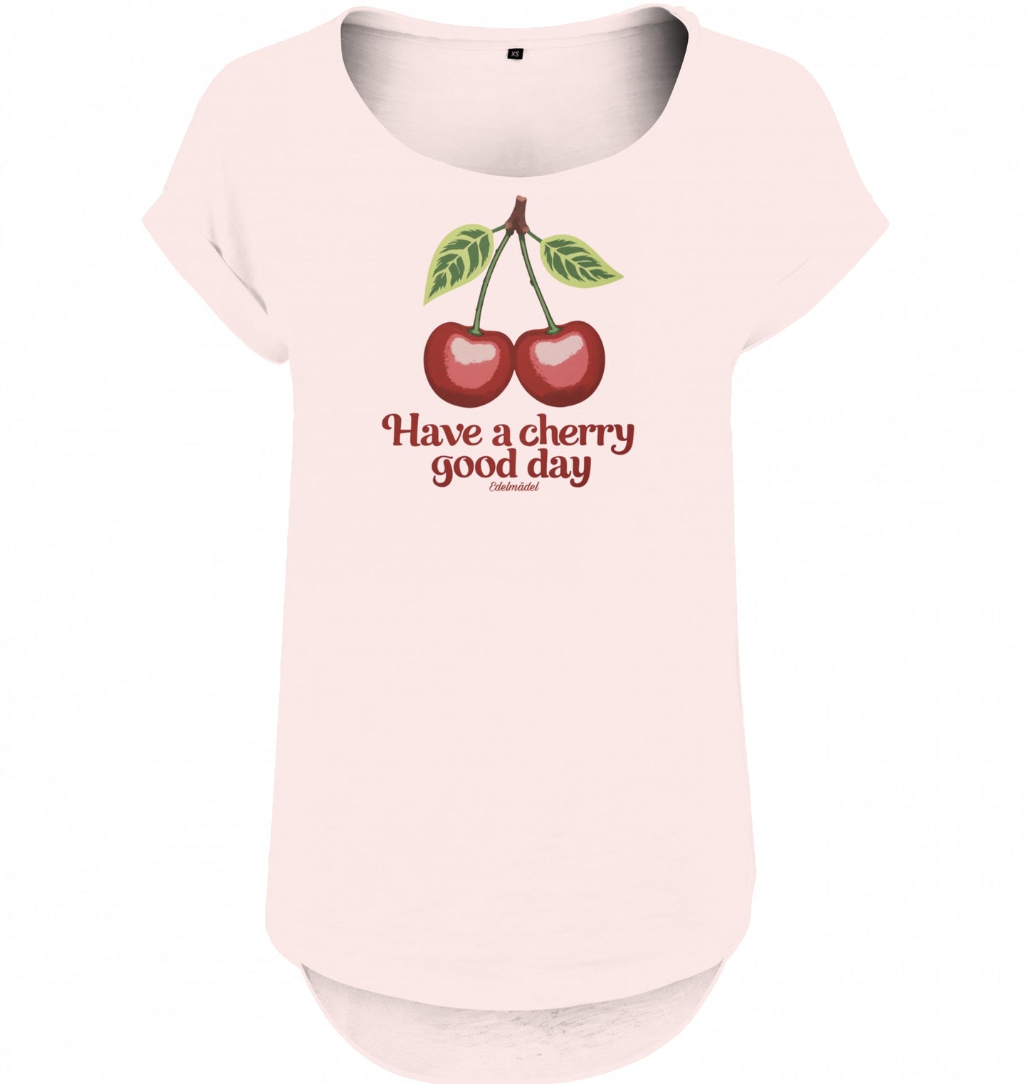 Shirt Slub Edelmädel Cherry Day Print vorn - FROLLEIN KÄTHE Shop