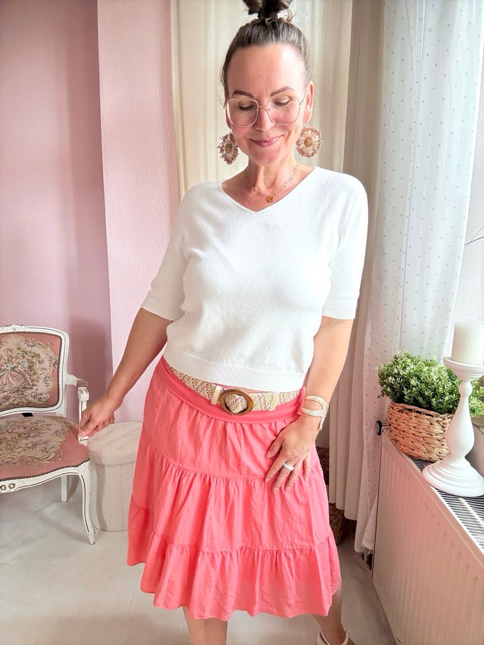 Shirt Sommerstrick Weiß - FROLLEIN KÄTHE Shop