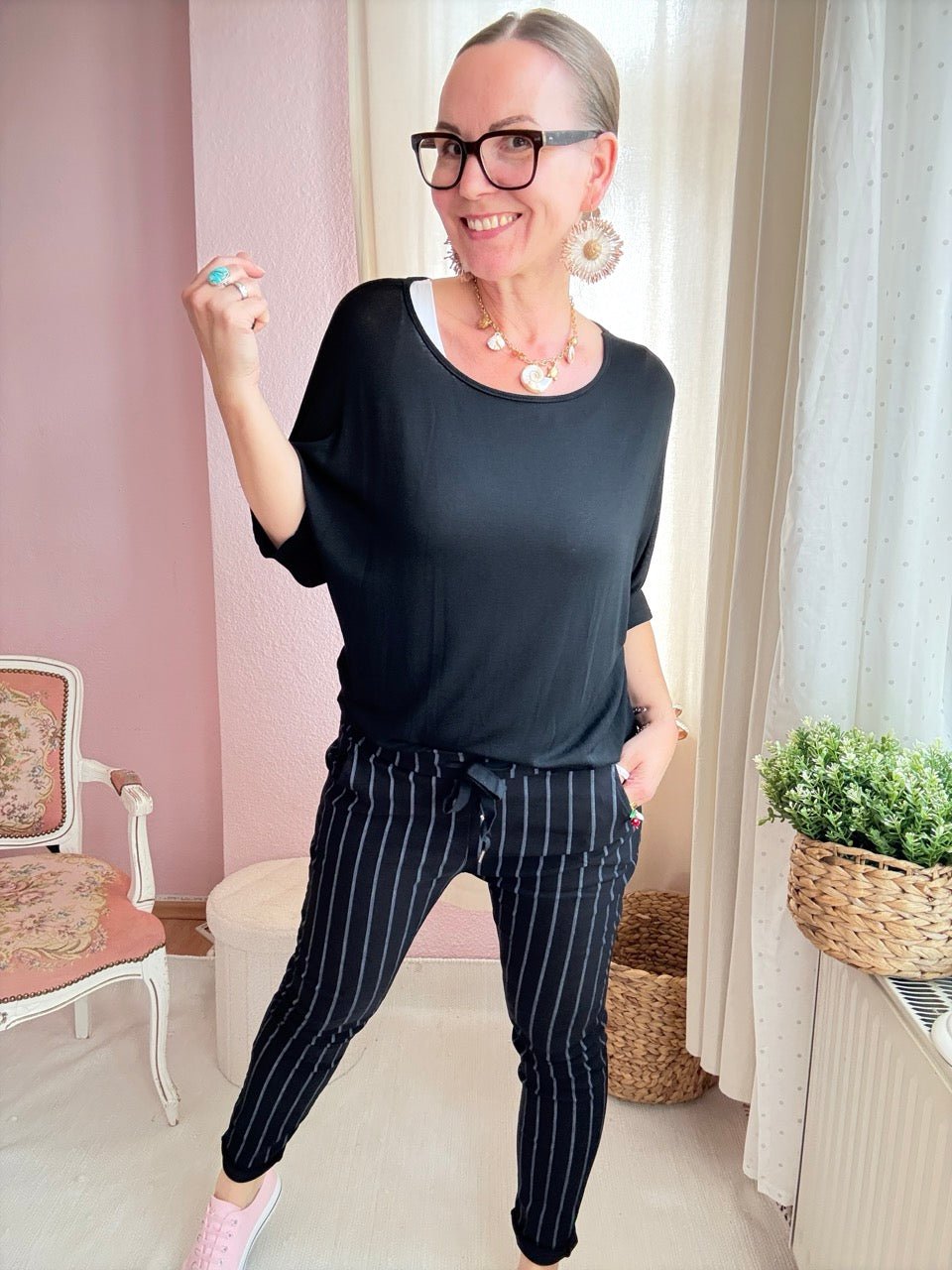 Shirt Sommerwind Schwarz - FROLLEIN KÄTHE Shop