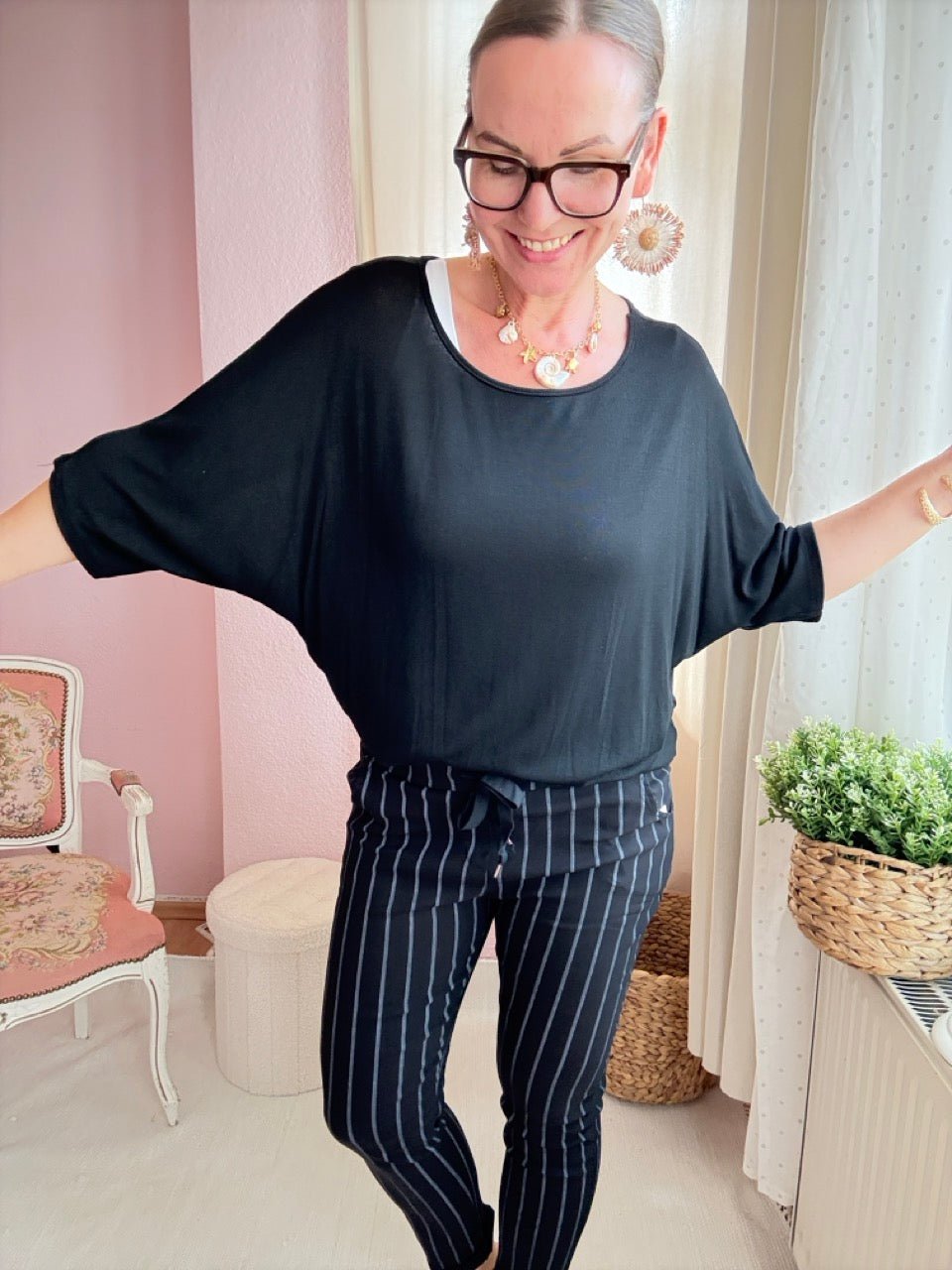 Shirt Sommerwind Schwarz - FROLLEIN KÄTHE Shop