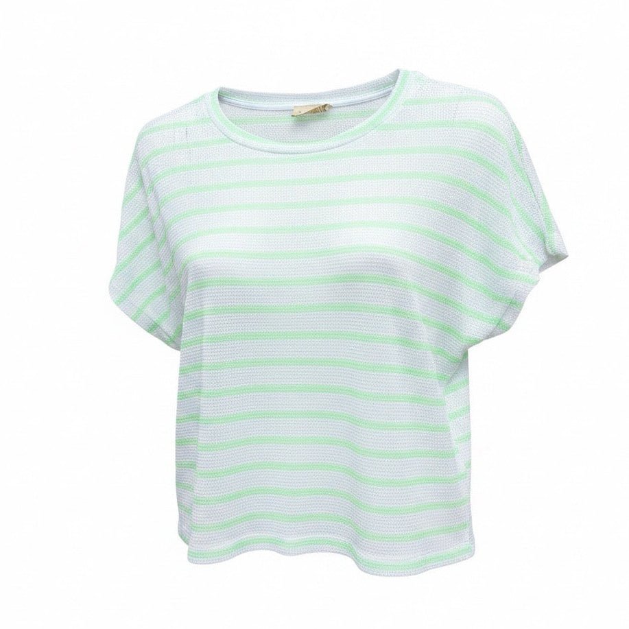 Shirt Stripe Weiß Grün - FROLLEIN KÄTHE Shop