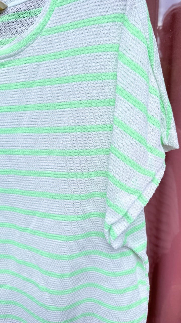 Shirt Stripe Weiß Grün - FROLLEIN KÄTHE Shop
