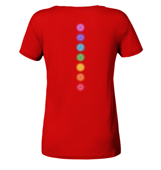 Shirt V - Neck Edelmädel Organic Chakras - FROLLEIN KÄTHE Shop