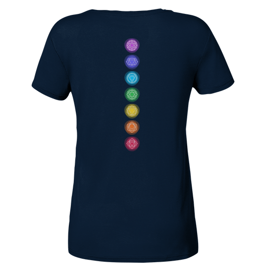 Shirt V - Neck Edelmädel Organic Chakras - FROLLEIN KÄTHE Shop