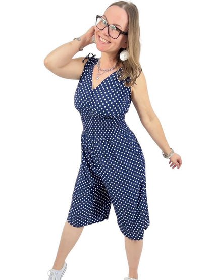 Shorts - Overall Dottie dunkelblau - FROLLEIN KÄTHE Shop