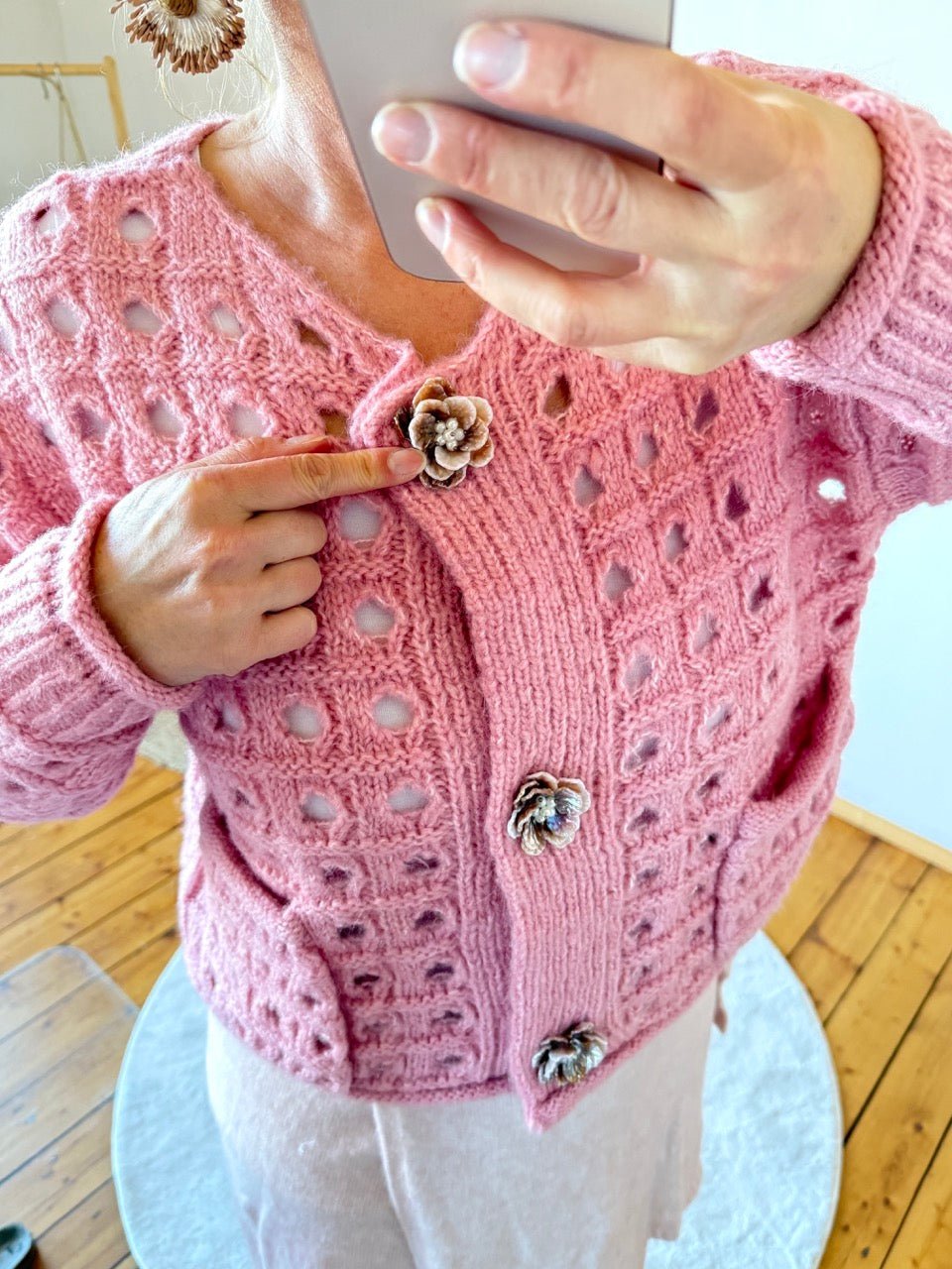 Strickjacke Camille Rosa - FROLLEIN KÄTHE Shop