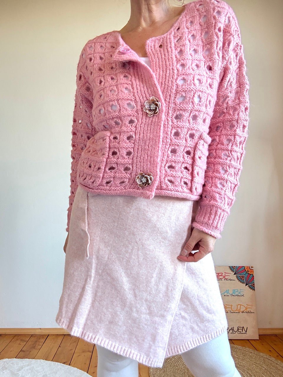 Strickjacke Camille Rosa - FROLLEIN KÄTHE Shop