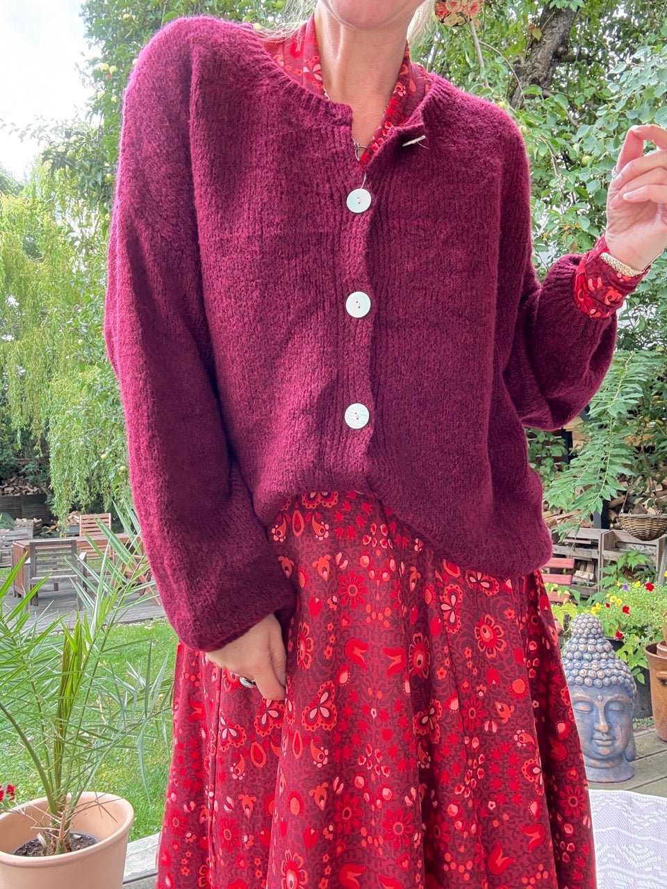Strickjacke Edeljäckchen Cherry - FROLLEIN KÄTHE Shop