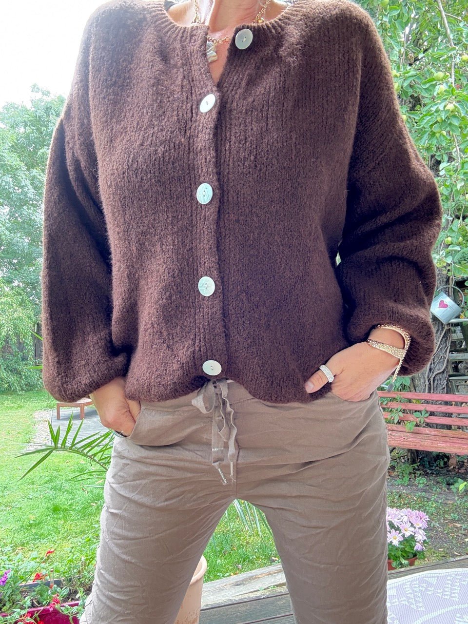 Strickjacke Edeljäckchen Chocolate - FROLLEIN KÄTHE Shop