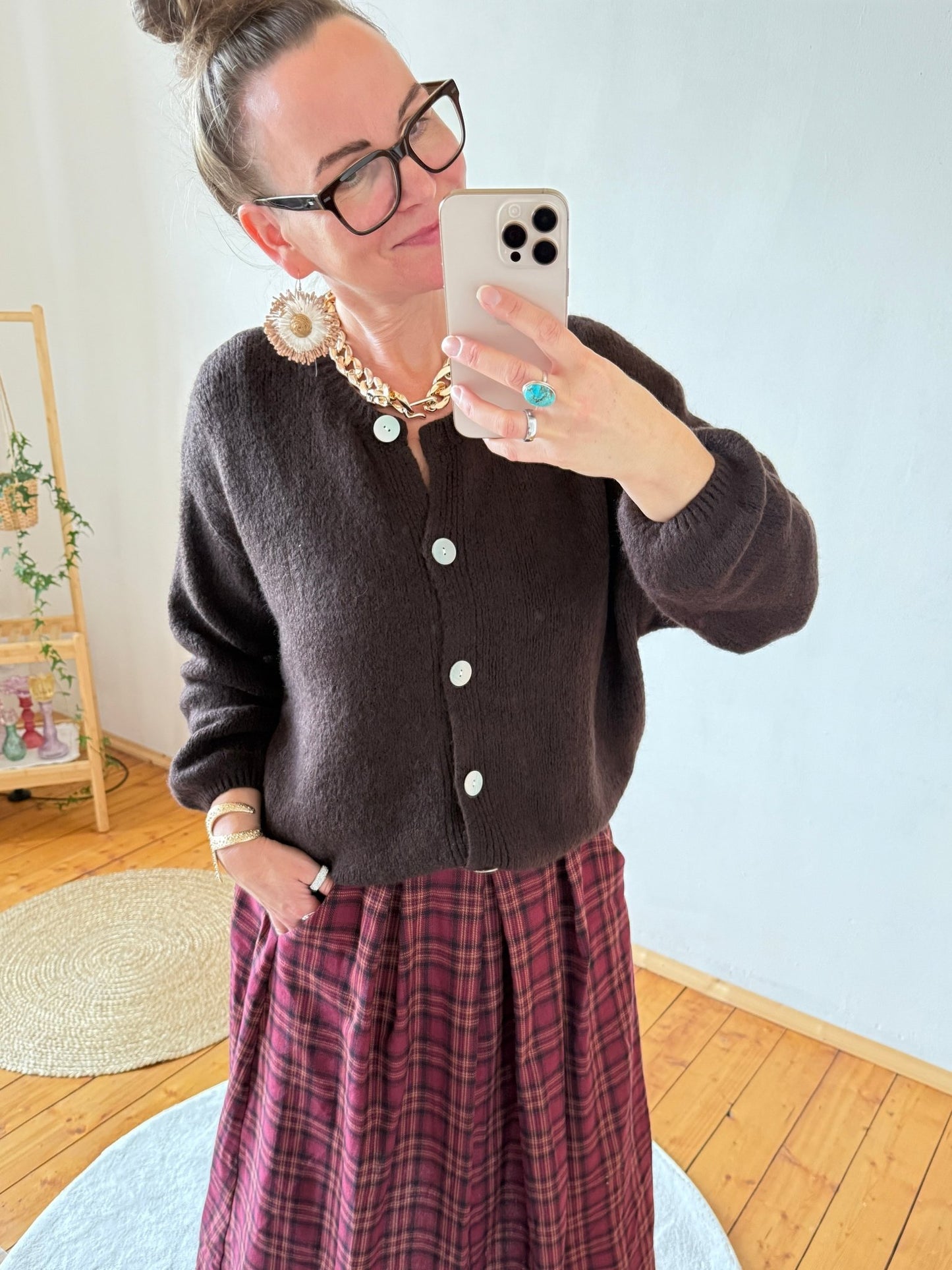 Strickjacke Edeljäckchen Chocolate - FROLLEIN KÄTHE Shop