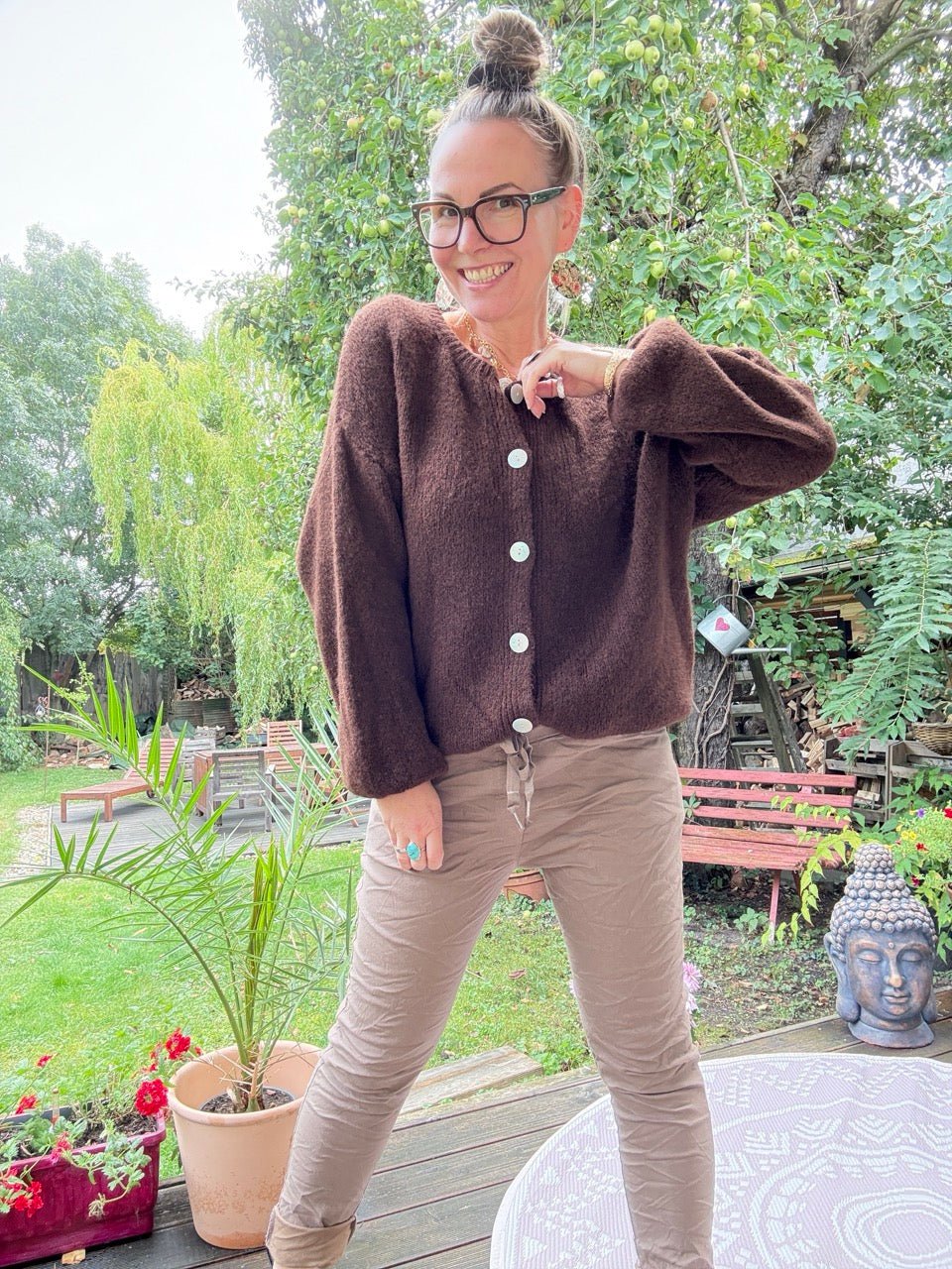 Strickjacke Edeljäckchen Chocolate - FROLLEIN KÄTHE Shop