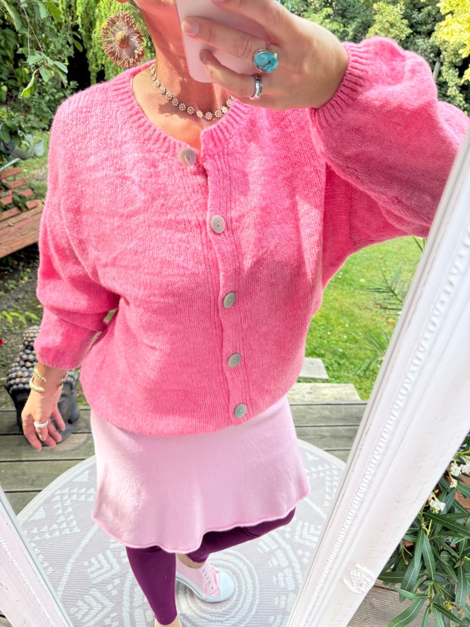 Strickjacke Edeljäckchen Rose - FROLLEIN KÄTHE Shop
