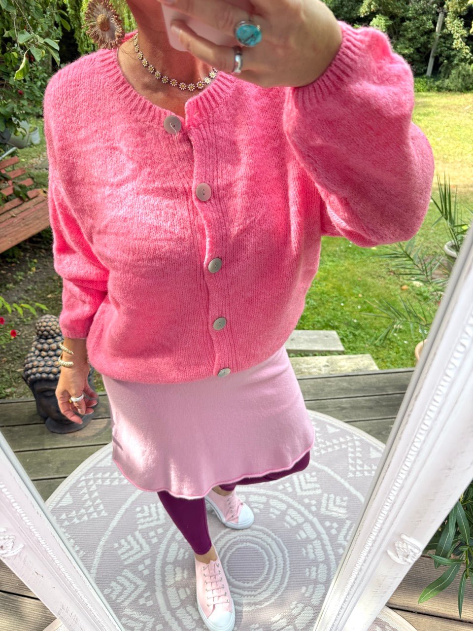 Strickjacke Edeljäckchen Rose - FROLLEIN KÄTHE Shop