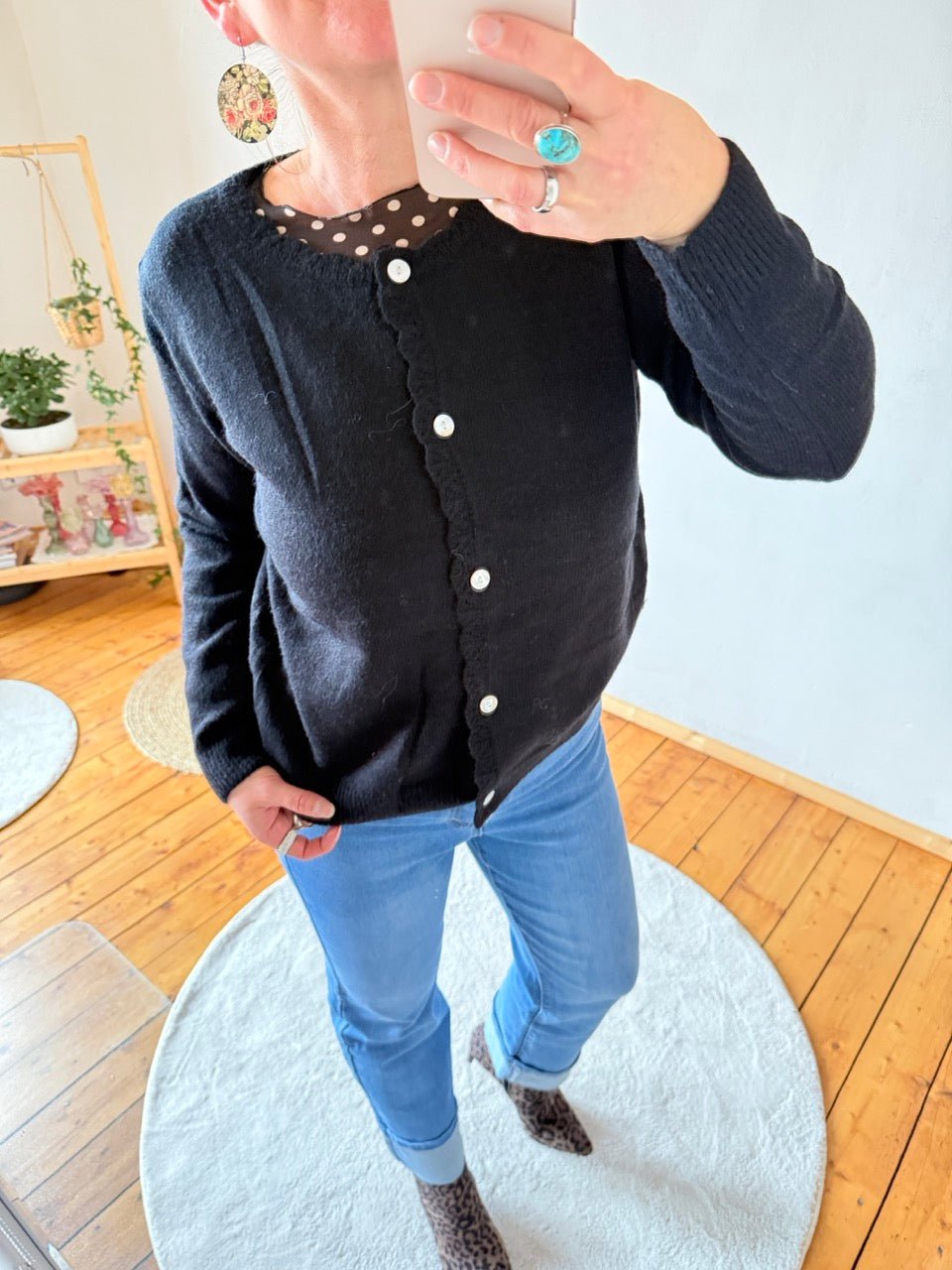 Strickjacke Eva Schwarz - FROLLEIN KÄTHE Shop