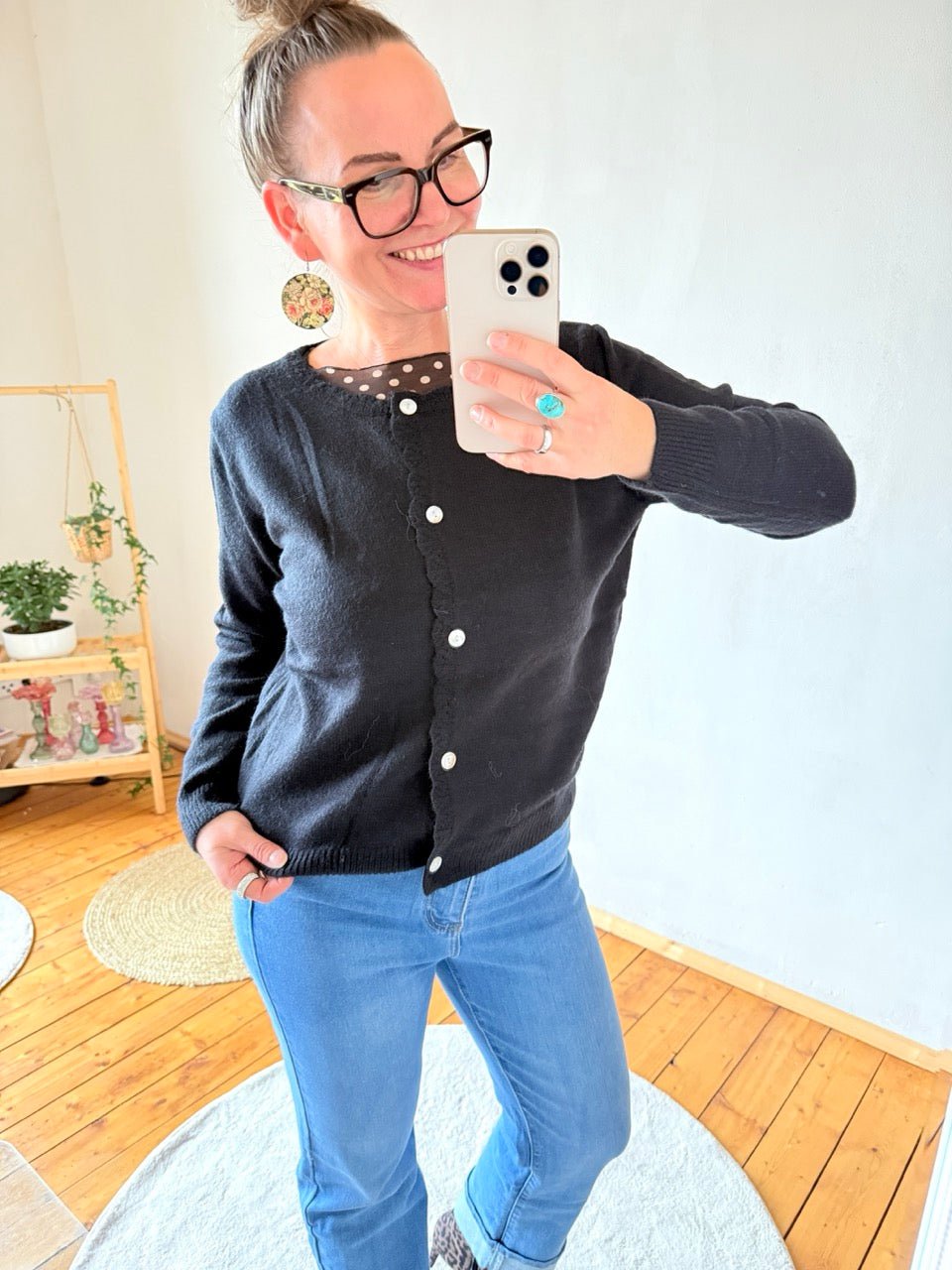 Strickjacke Eva Schwarz - FROLLEIN KÄTHE Shop