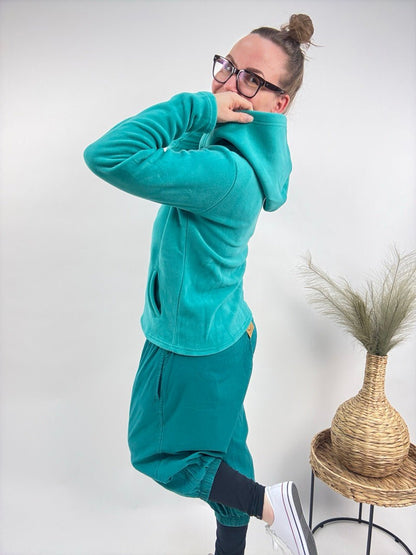 Strickjacke Fleece Lotos Aqua - FROLLEIN KÄTHE Shop