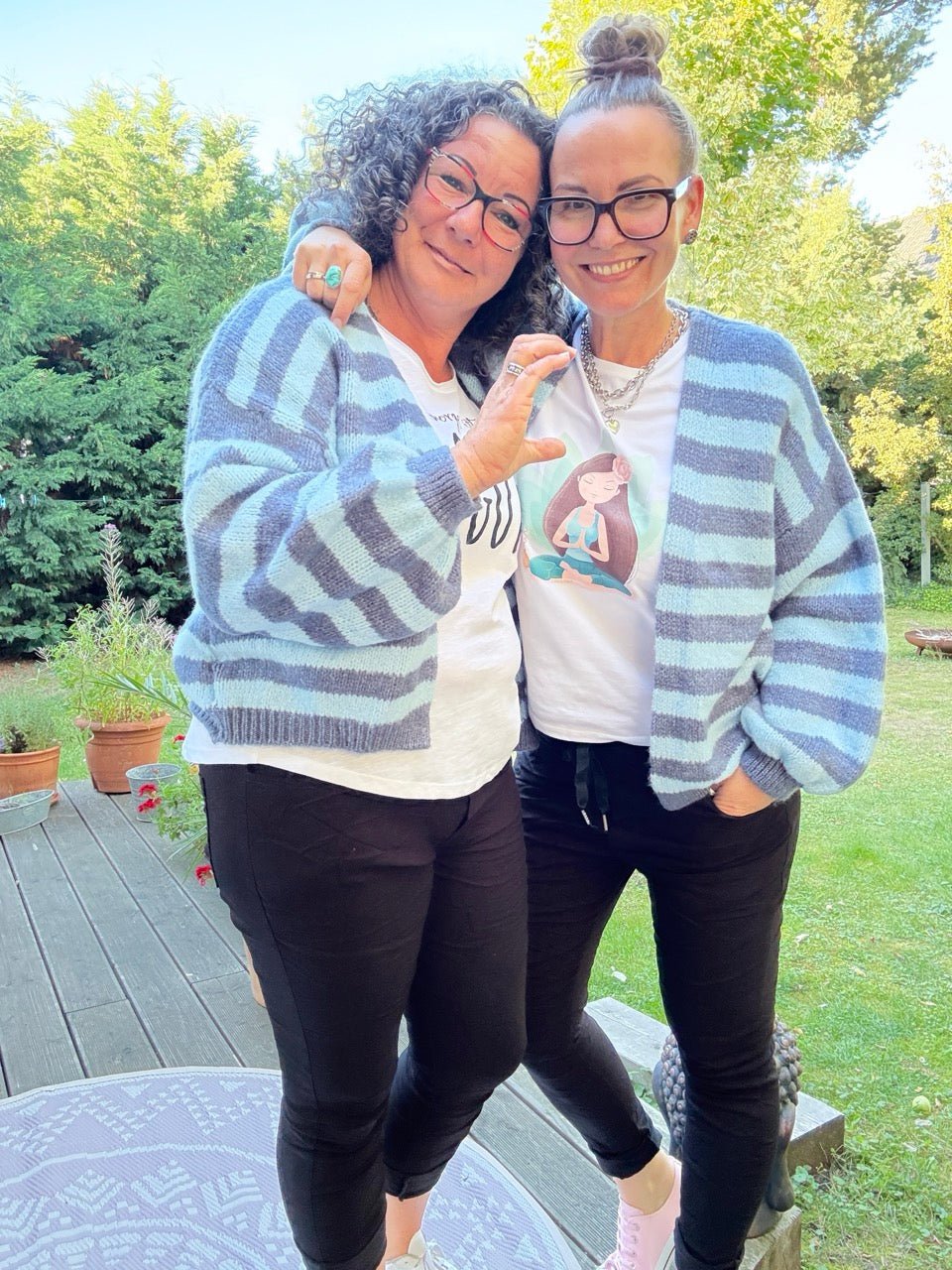 Strickjacke Good Day Blau - FROLLEIN KÄTHE Shop
