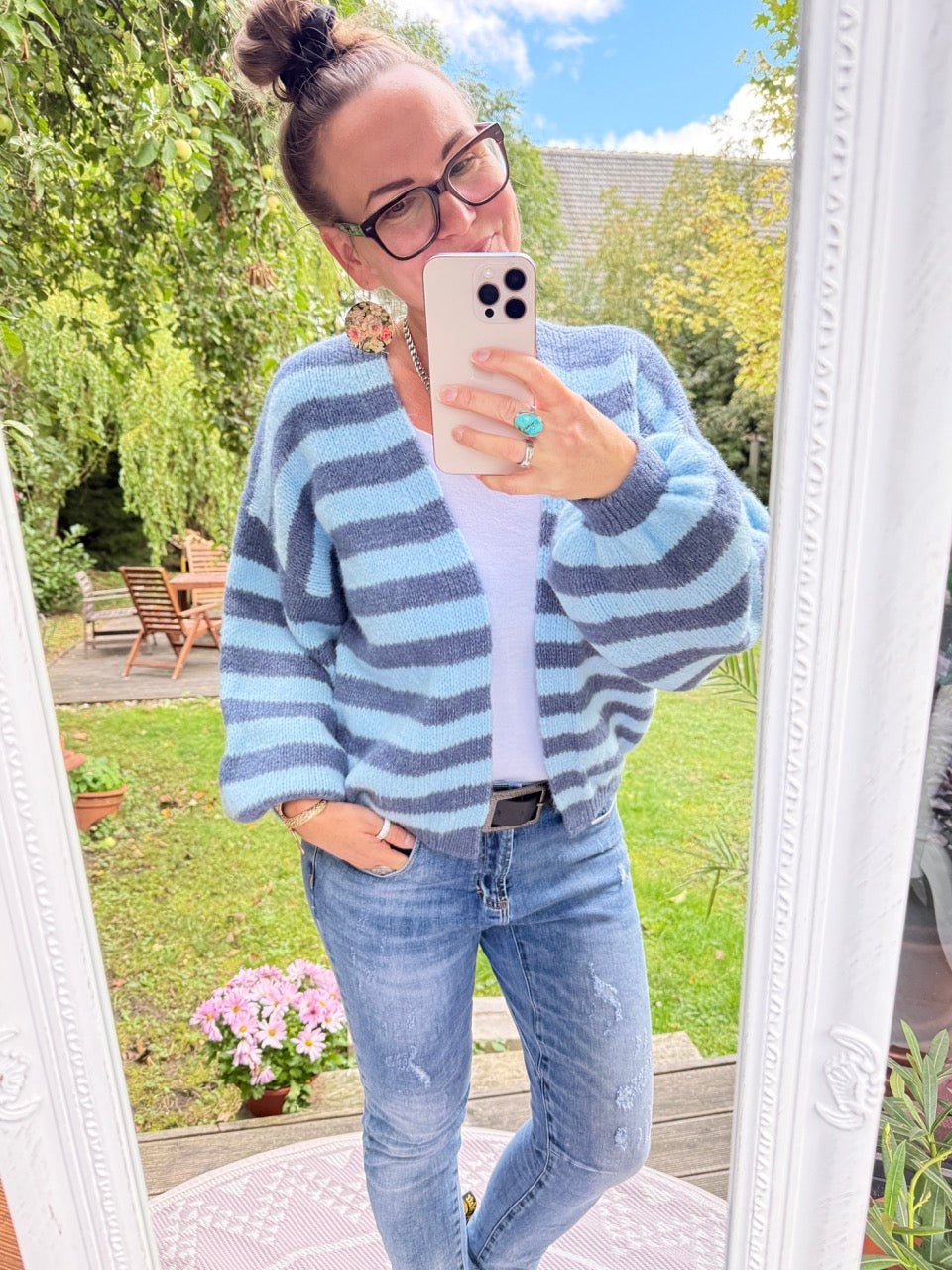 Strickjacke Good Day Blau - FROLLEIN KÄTHE Shop