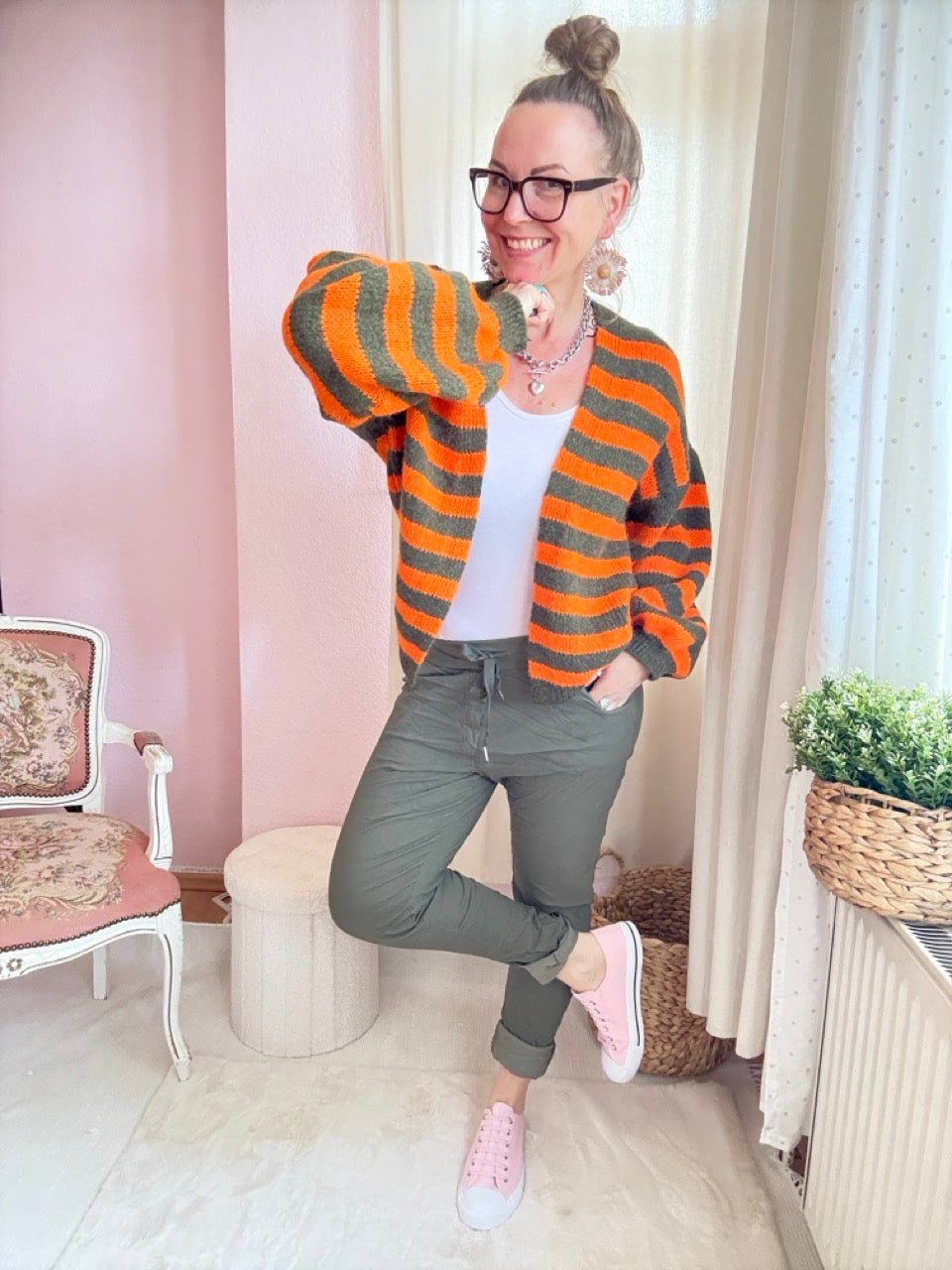 Strickjacke Good Day Grün - FROLLEIN KÄTHE Shop