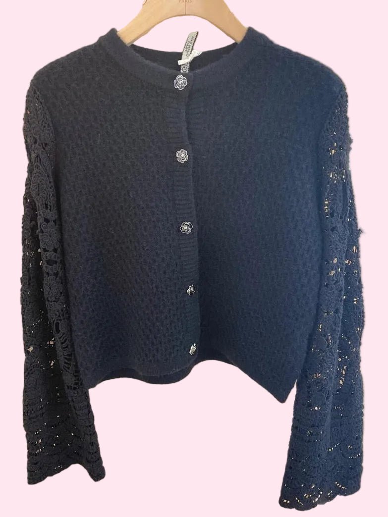 Strickjacke Isabella Schwarz - FROLLEIN KÄTHE Shop