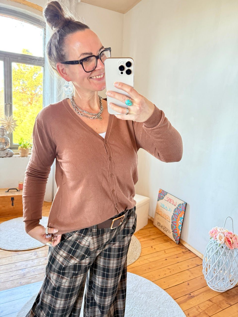 Strickjacke Ivy Nougat - FROLLEIN KÄTHE Shop