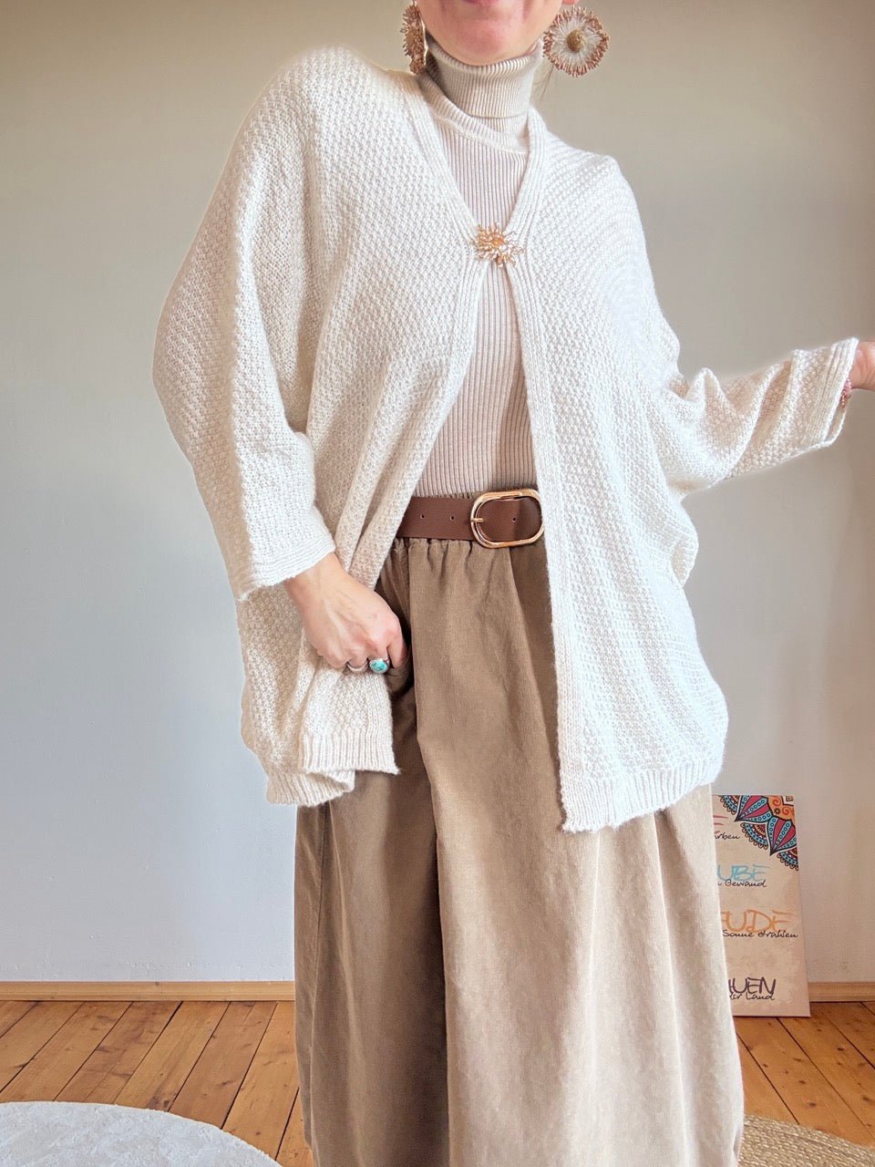 Strickjacke Katjuschka Wollweiß - FROLLEIN KÄTHE Shop