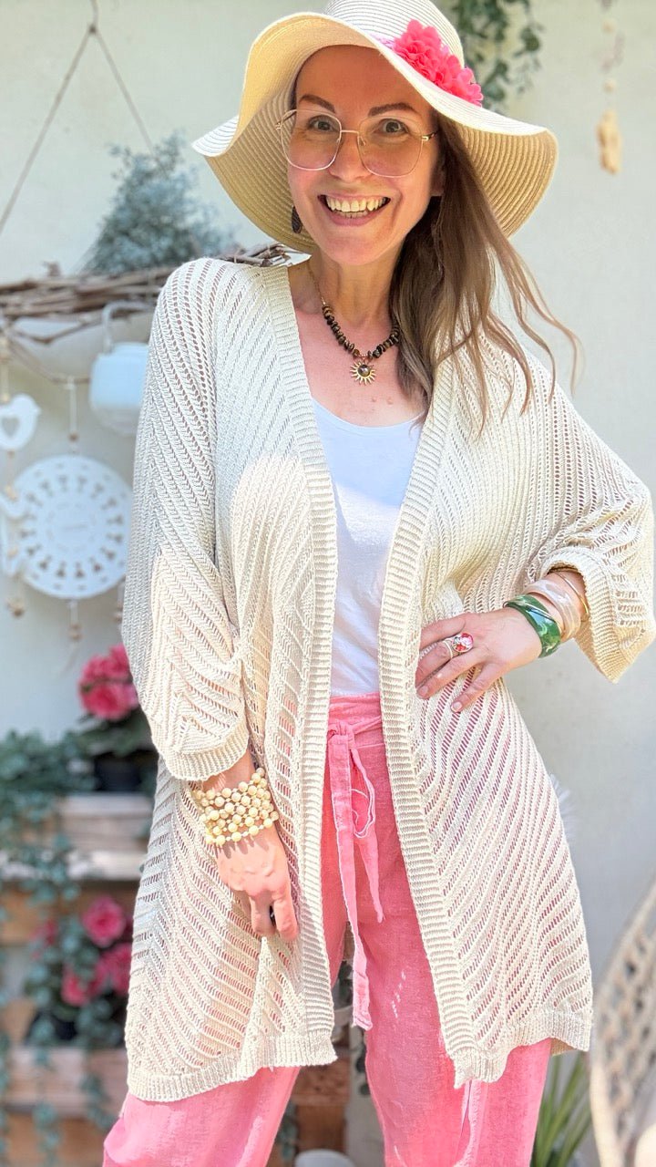 Strickjacke Luftikuss Cream - FROLLEIN KÄTHE Shop