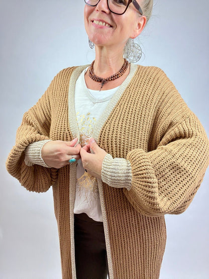 Strickjacke Luna Nougat - FROLLEIN KÄTHE Shop