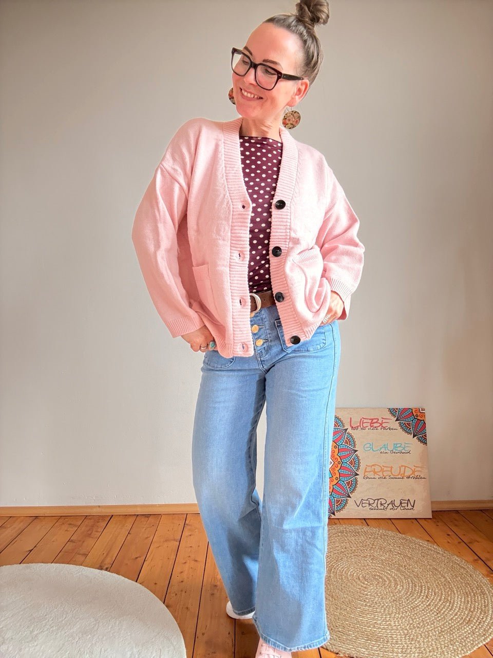 Strickjacke Marie Rose Oversize - FROLLEIN KÄTHE Shop