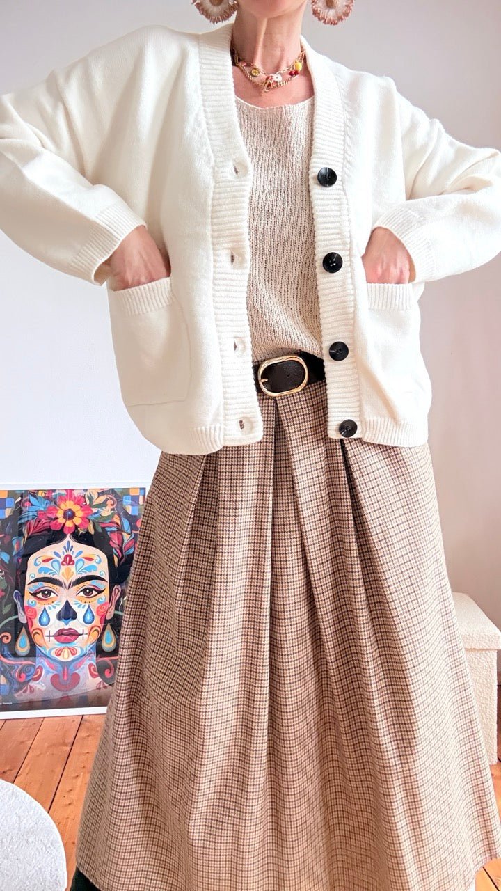 Strickjacke Marie Wollweiß - FROLLEIN KÄTHE Shop