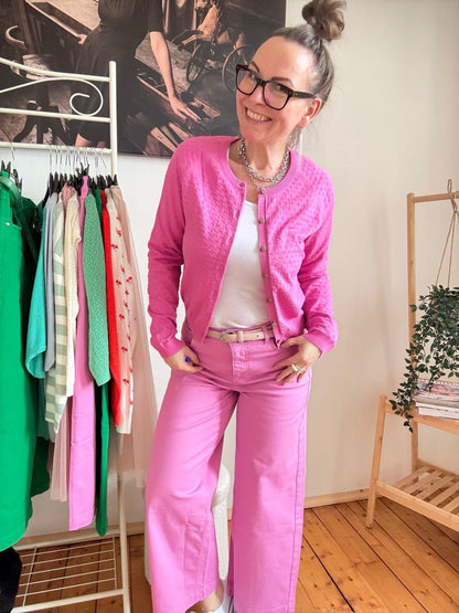 Strickjacke Miss Sunshine Magenta - FROLLEIN KÄTHE Shop