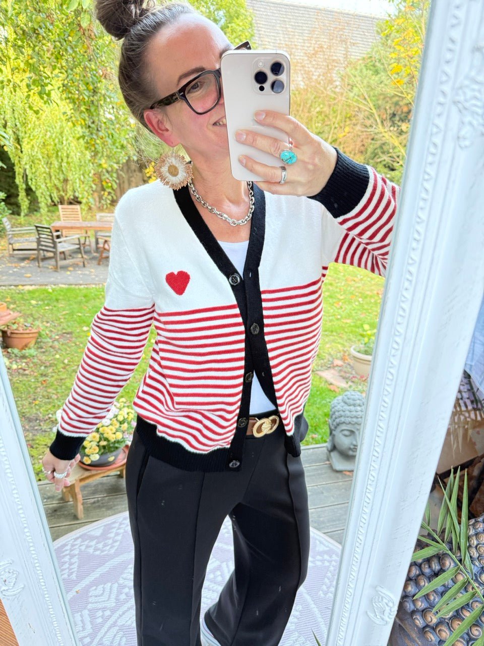 Strickjacke My Heart Weiß - FROLLEIN KÄTHE Shop