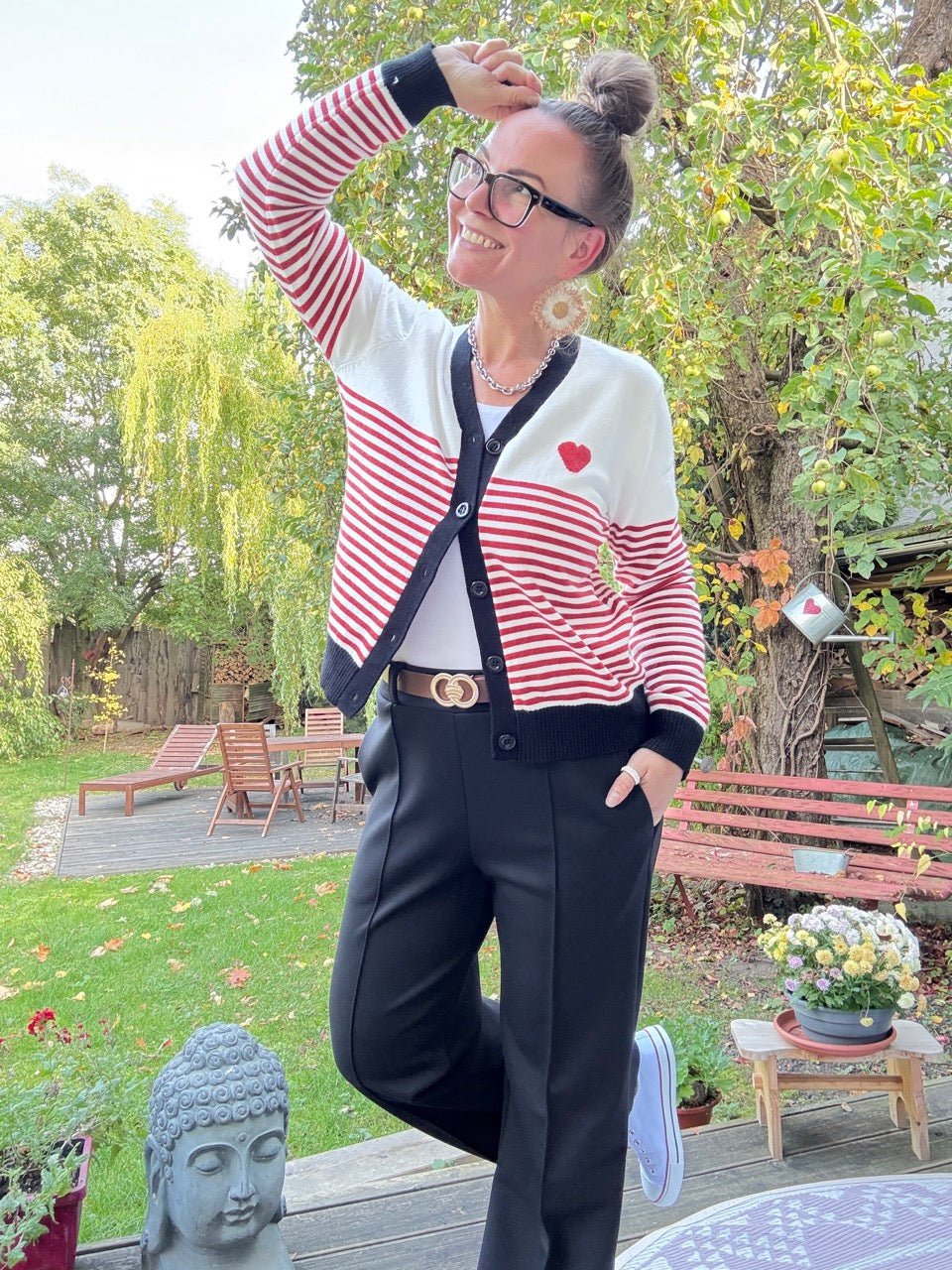 Strickjacke My Heart Weiß - FROLLEIN KÄTHE Shop