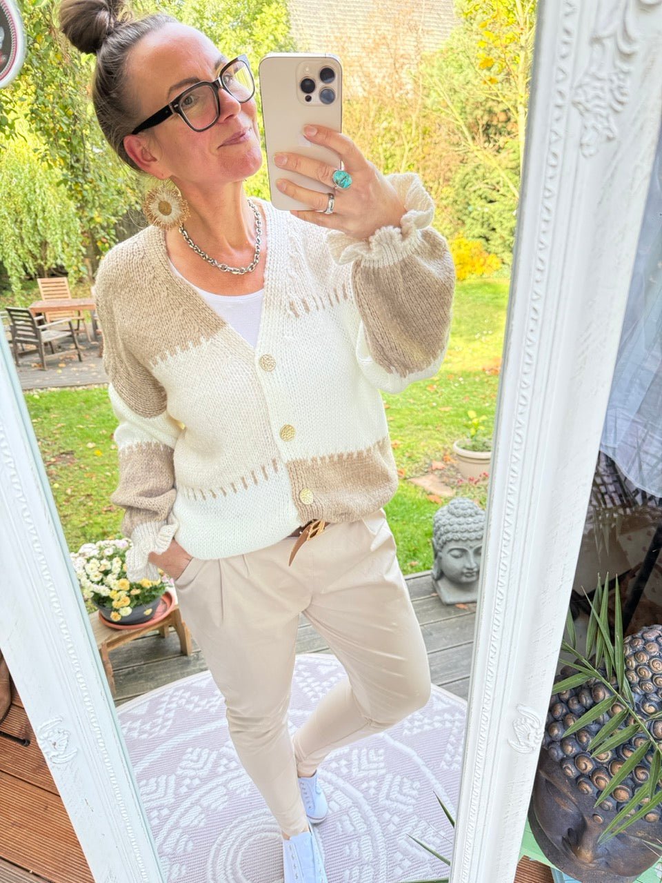 Strickjacke Seelenwärmer Cream - FROLLEIN KÄTHE Shop
