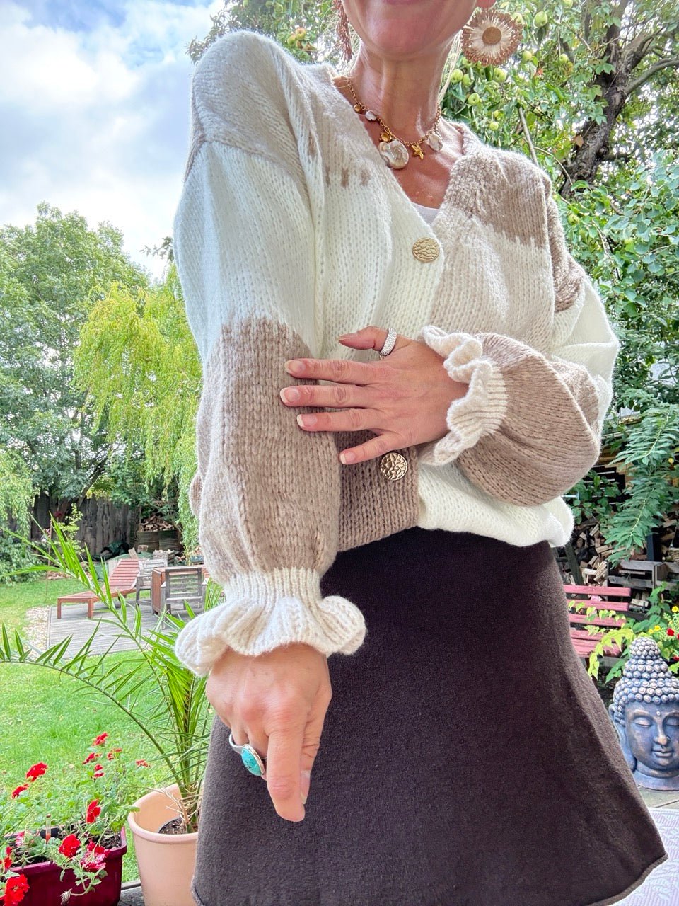 Strickjacke Seelenwärmer Cream - FROLLEIN KÄTHE Shop