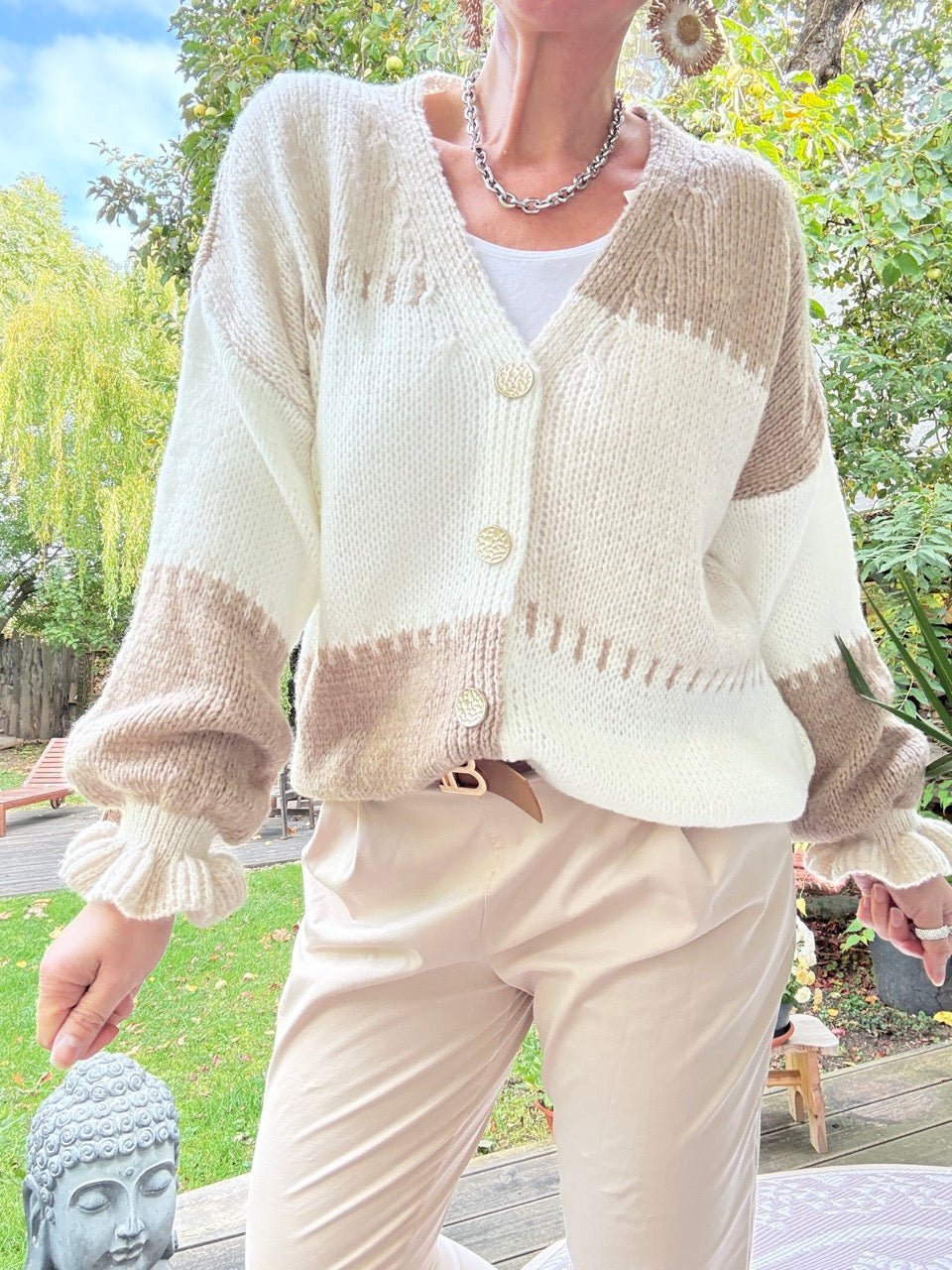 Strickjacke Seelenwärmer Cream - FROLLEIN KÄTHE Shop