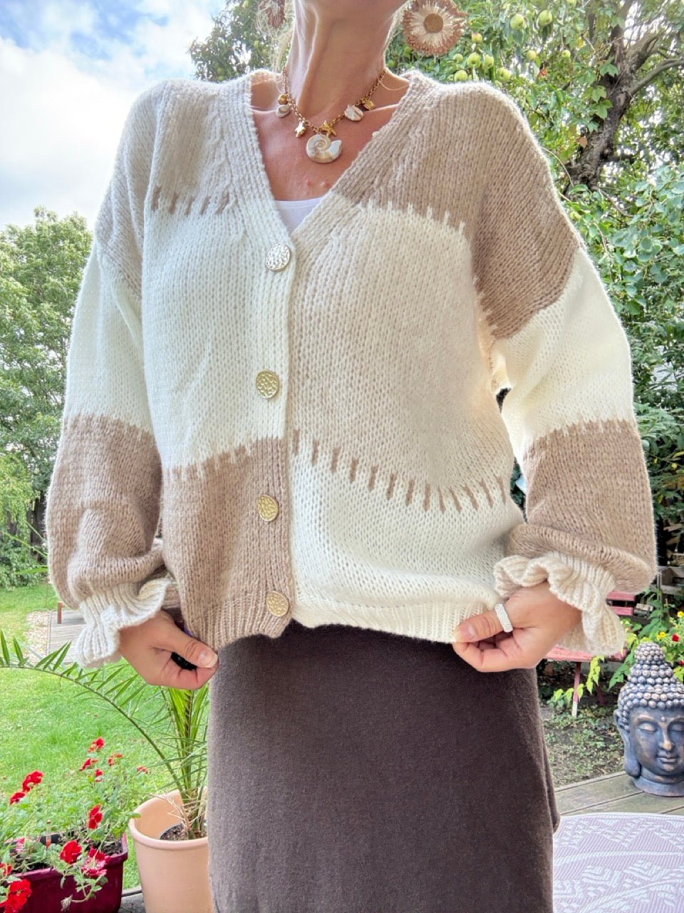Strickjacke Seelenwärmer Cream - FROLLEIN KÄTHE Shop