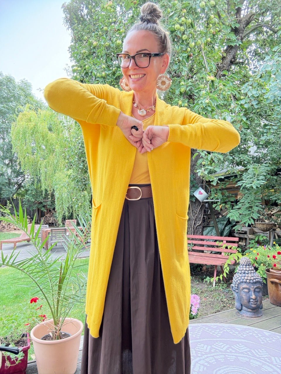 Strickjacke Sonnenschein Gelb - FROLLEIN KÄTHE Shop