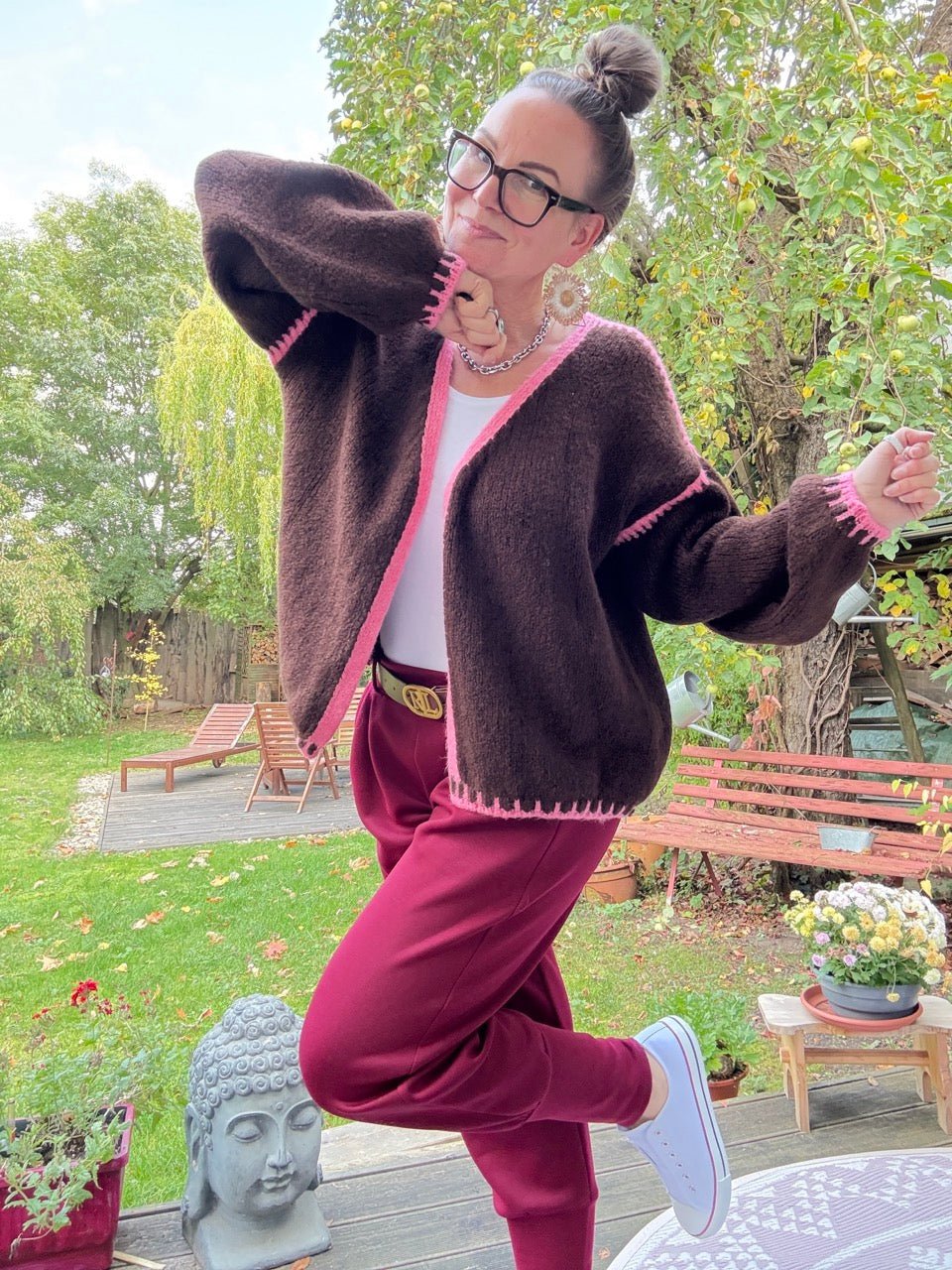 Strickjacke Strickmärchen Chocolate - FROLLEIN KÄTHE Shop