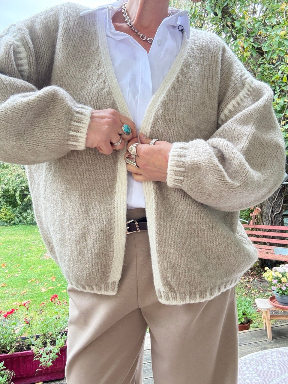 Strickjacke Strickmärchen Cream - FROLLEIN KÄTHE Shop