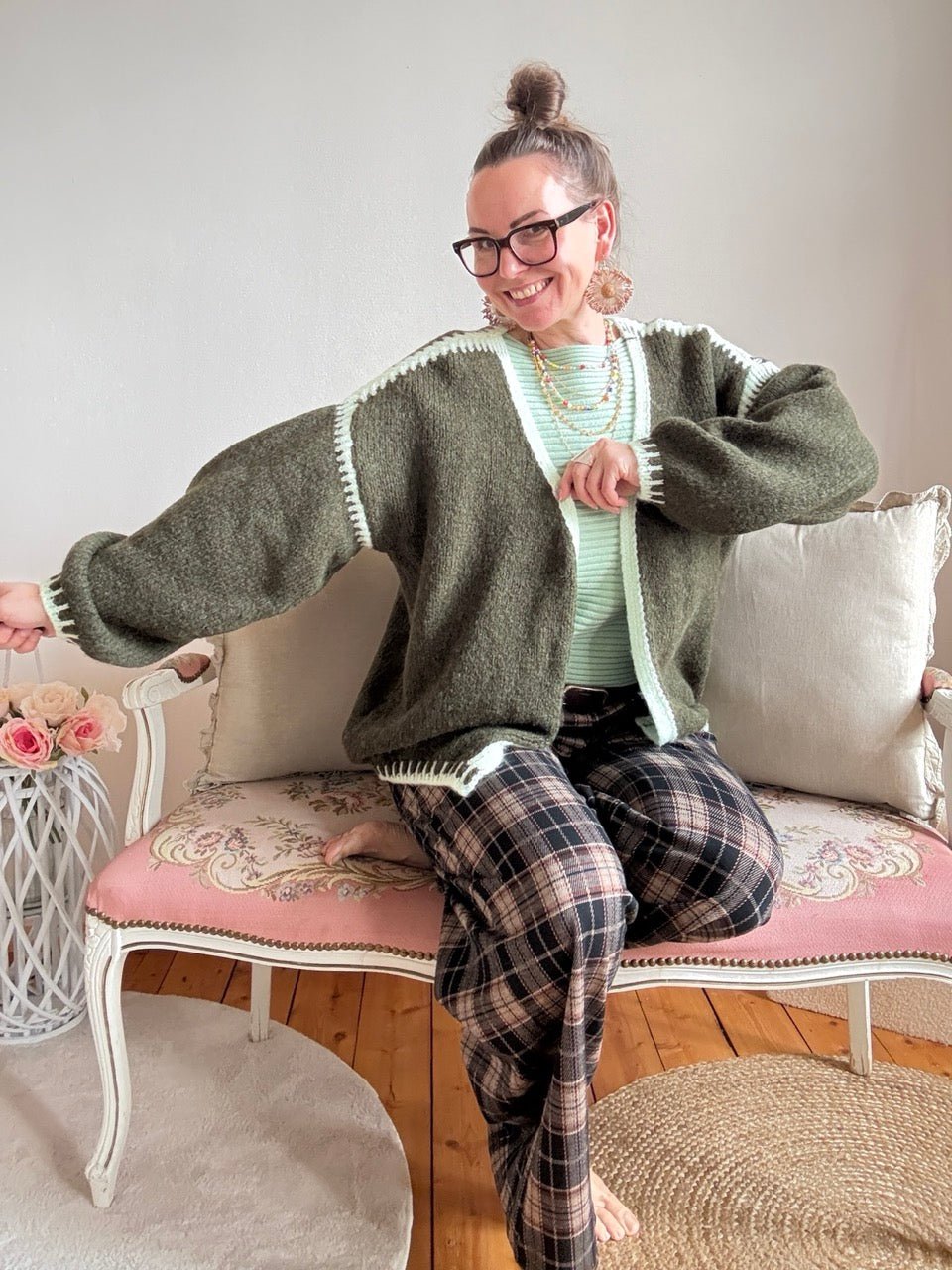 Strickjacke Strickmärchen Olive - FROLLEIN KÄTHE Shop