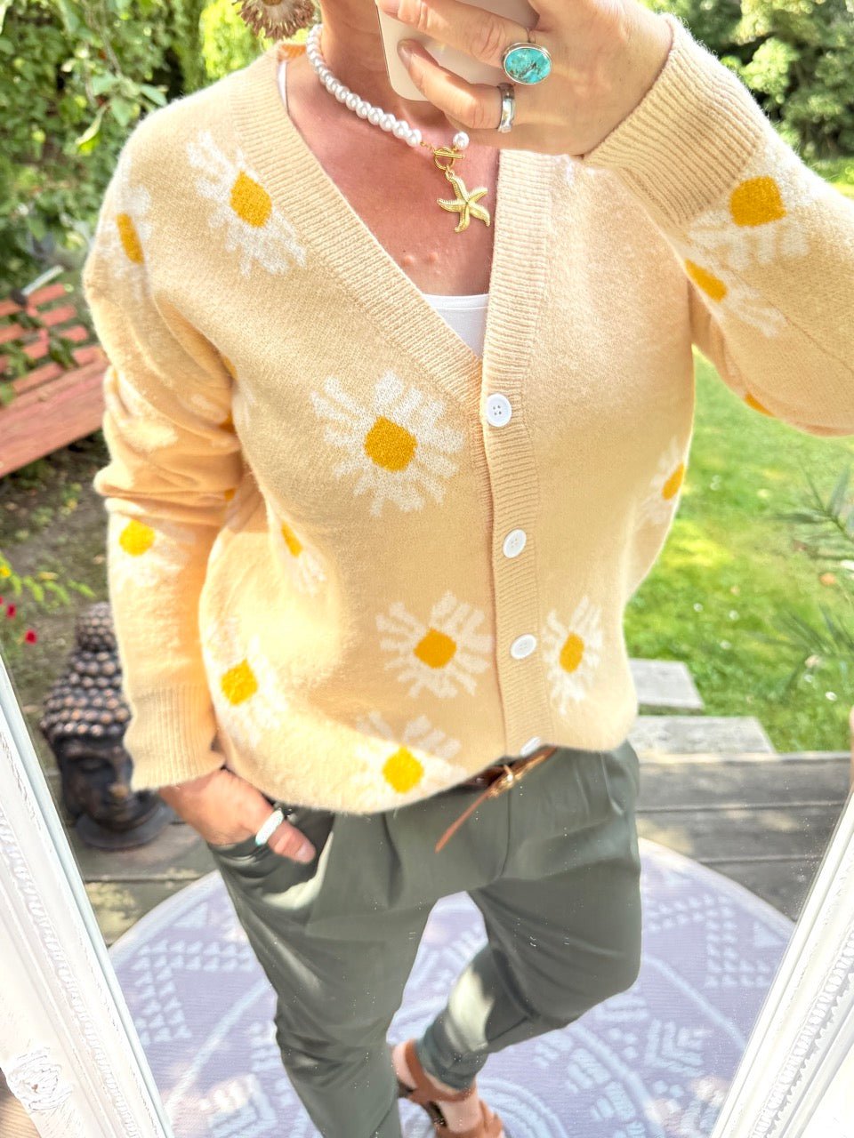 Strickjacke Sunflower Gelb - FROLLEIN KÄTHE Shop