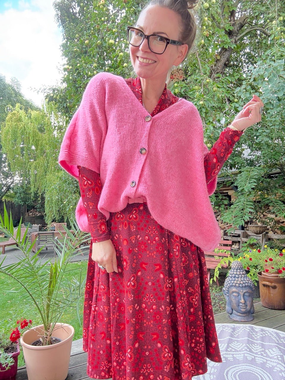 Strickjacke Wohlfühlwunder Rose - FROLLEIN KÄTHE Shop