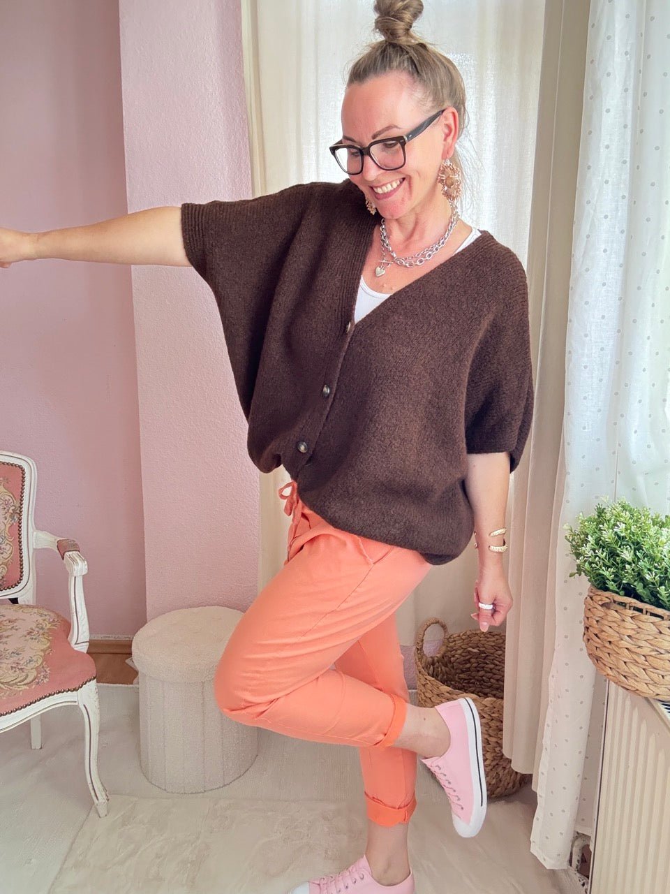 Strickjacke Wohlfühlwunder Schoko - FROLLEIN KÄTHE Shop
