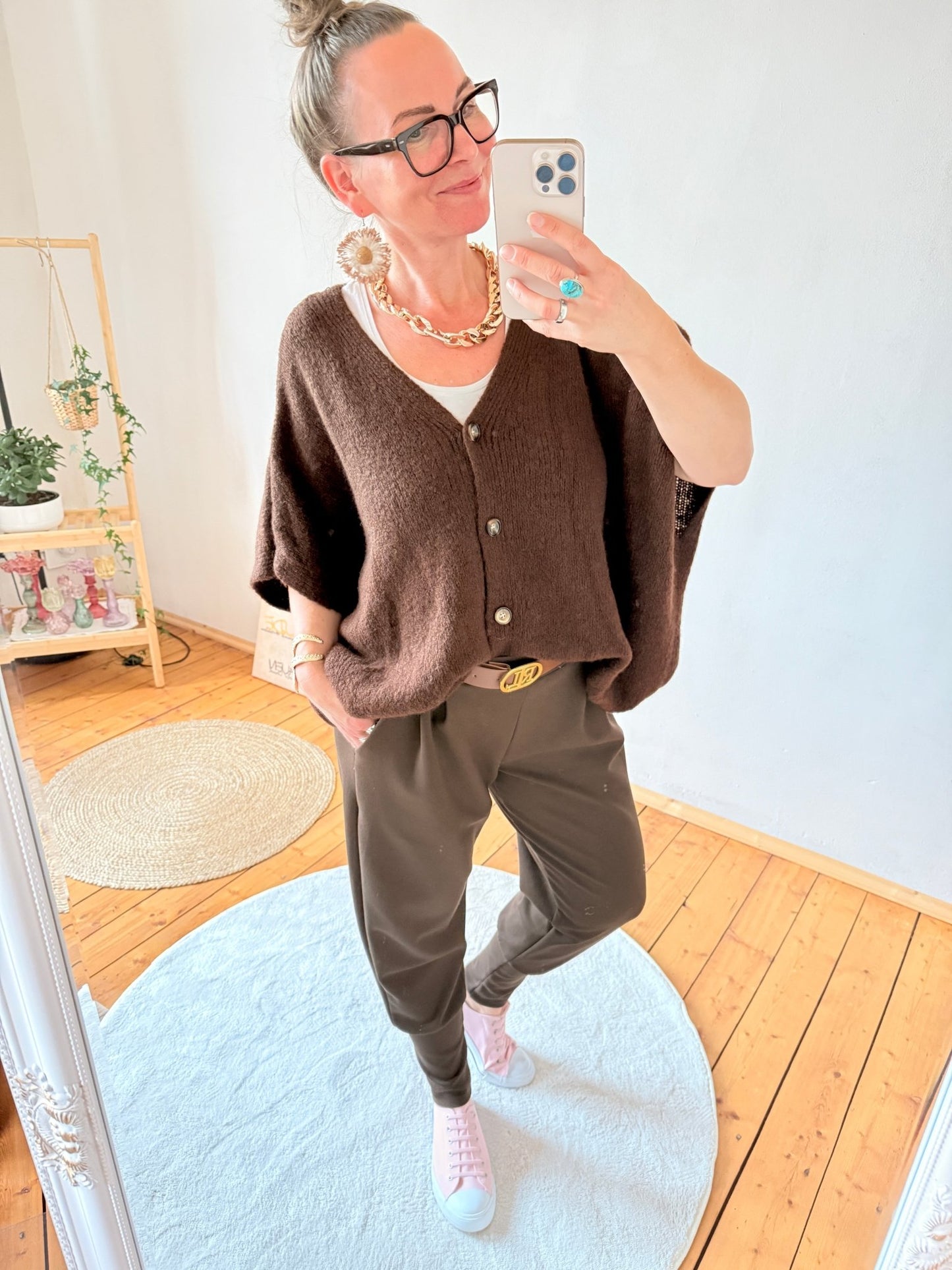 Strickjacke Wohlfühlwunder Schoko - FROLLEIN KÄTHE Shop