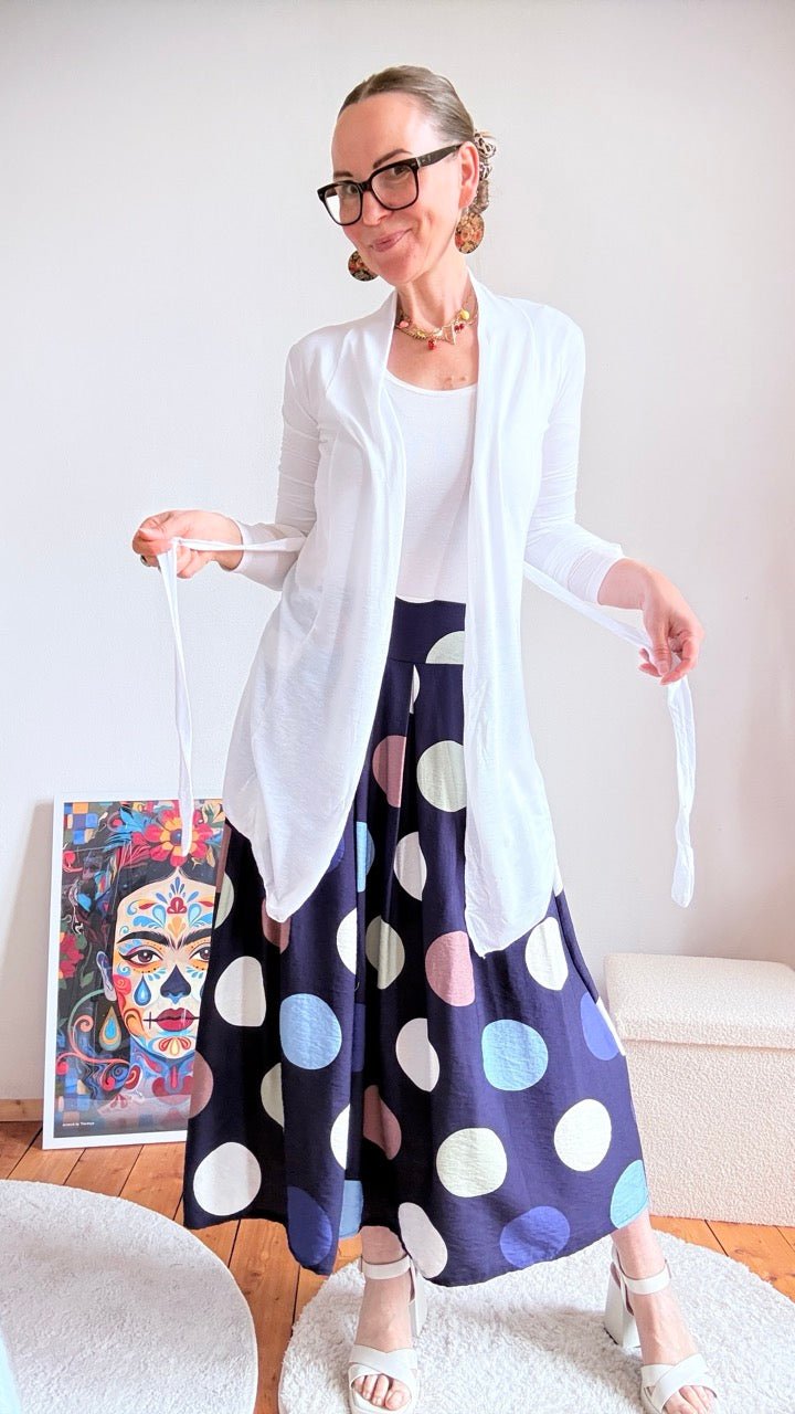 Strickjacke Zart & Fein Weiß One Size XS - M - FROLLEIN KÄTHE Shop