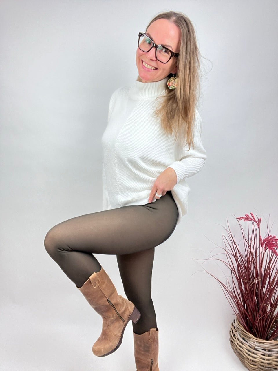 Strumpfhose Thermo mit Nylon Strumpfhosen Effekt - FROLLEIN KÄTHE Shop